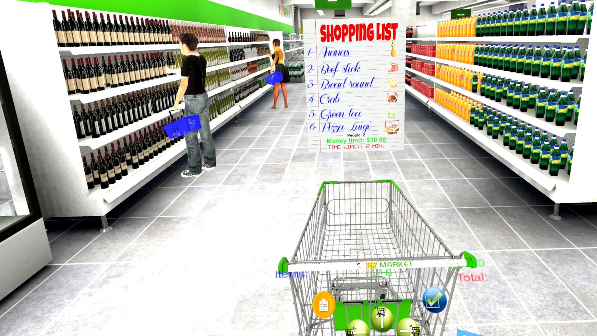 Supermarket VR and mini-games