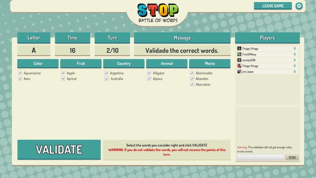 Stop Online - Battle of Words