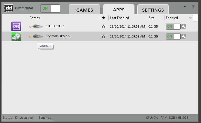 Dimmdrive :: Gaming Ramdrive @ 10,000+ MB/s