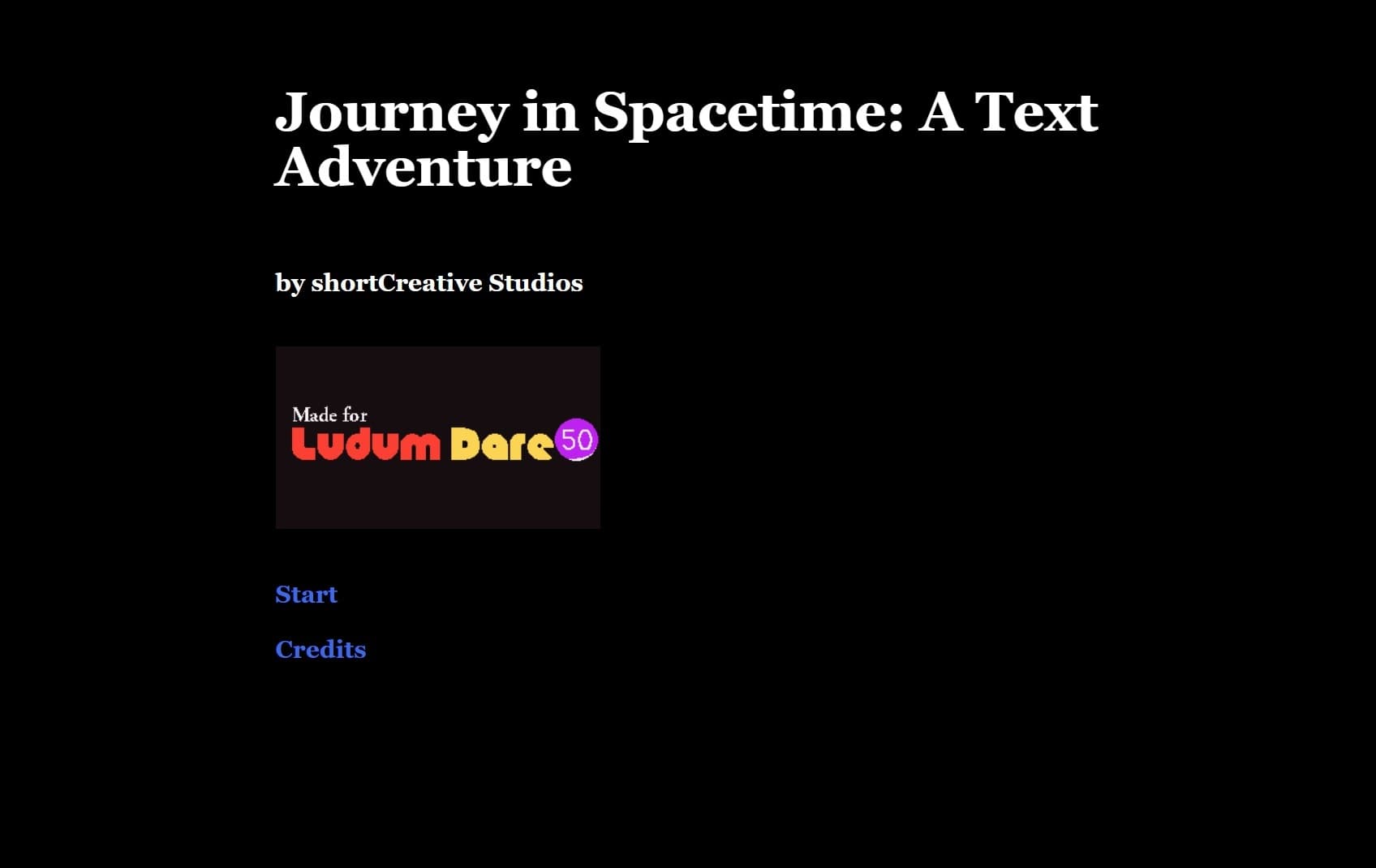 Journey in Spacetime: A Text Adventure