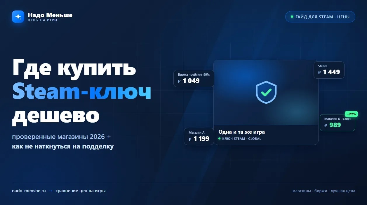 Где купить Steam-ключ дешево: проверенные магазины 2026